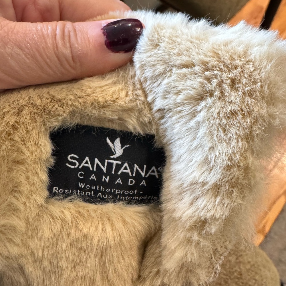 Santana Canada Brown Winter Boots with Pink Laces - Picture 6 of 7